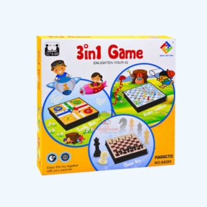 3 in 1 Magnetic Board Game – Ludo, Snake & Ladders, Chess